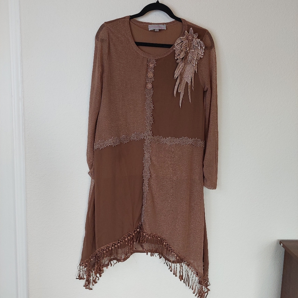Pretty Angel Dress Silk Tunic Dress Size Meduim Hippie‎